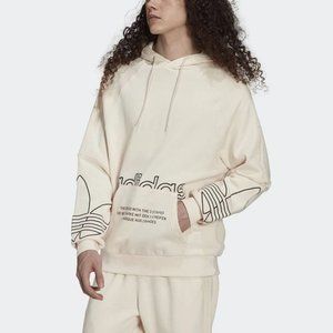 Adidas Men's Graphics Tricolor Trefoil Hoodie in French Terry - size L/XL